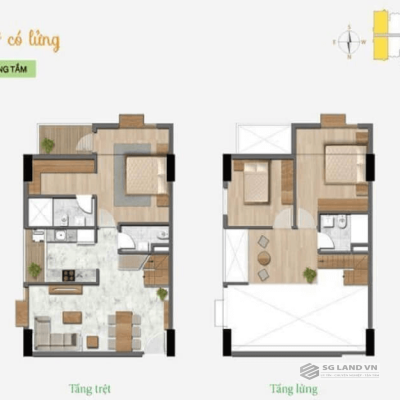 Bán căn hộ La Astoria 2 căn 2pn 60m2
