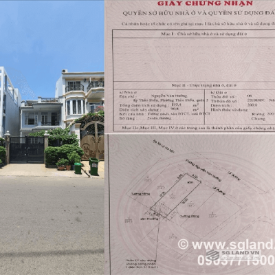 Bán biệt thự gần trường Quốc Tế BIS Thảo Điền