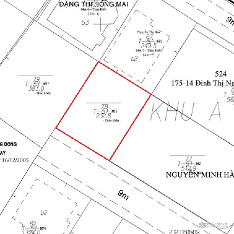 Bán lô đất khu biệt thự Fideco Thảo Điền